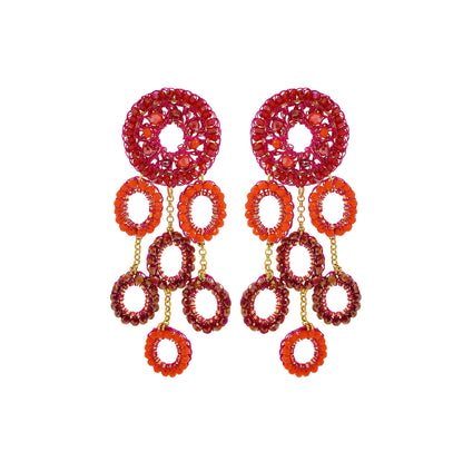 Brinco Moira Chandelier Aurora Rosa
