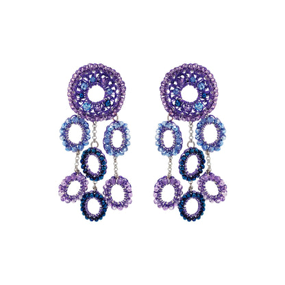 Brinco Moira Chandelier Aurora Lilás