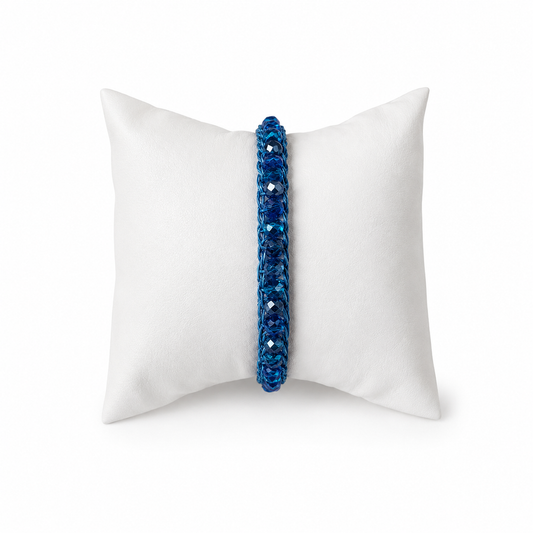 Bracelete de Crochê Molly Mix Blue