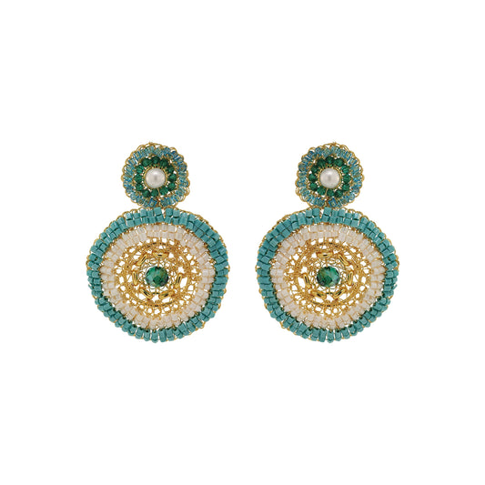 Brinco de Crochê Ripples Turquesa Ocean Dreams