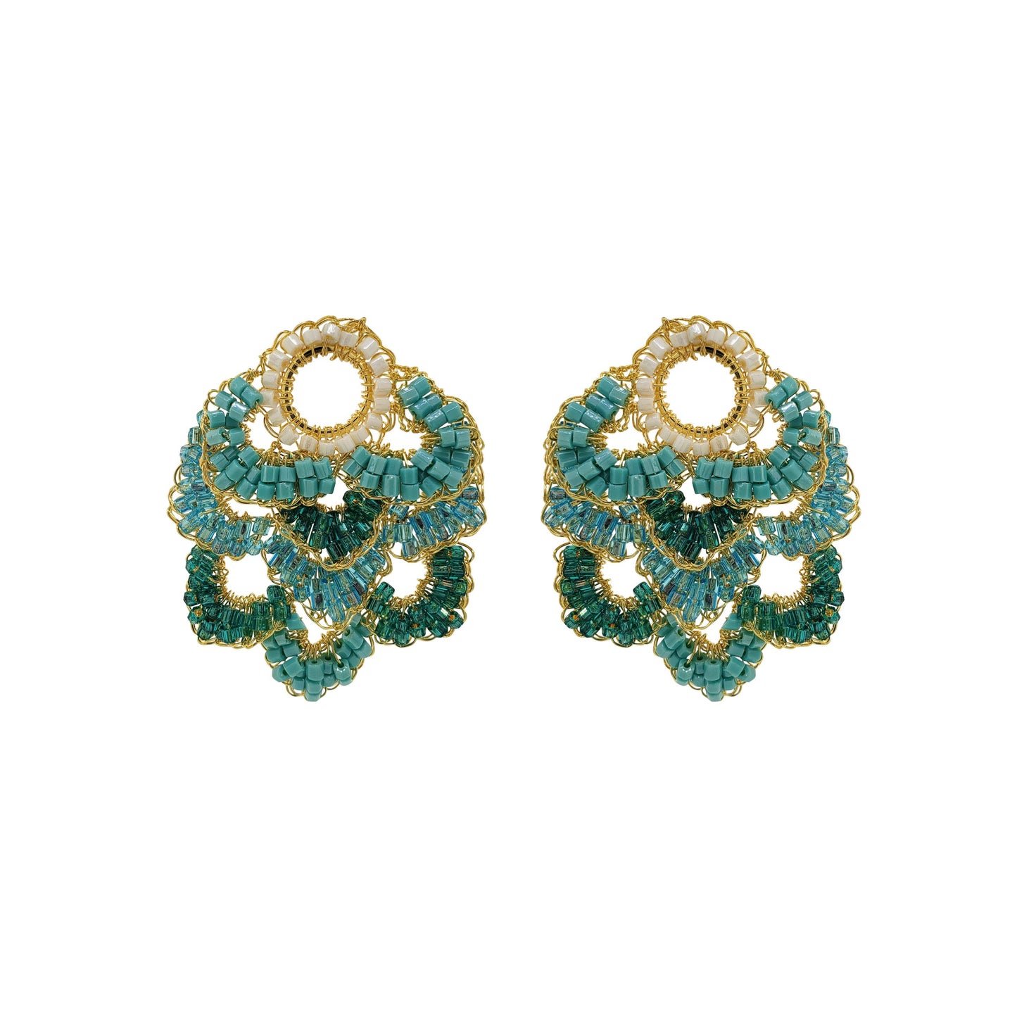 Brinco de Crochê Mermaid Turquesa Ocean Dreams