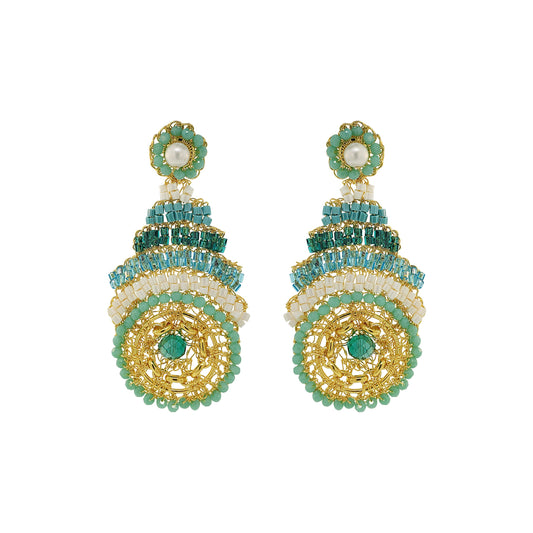 Brinco de Crochê Ripples Dangle Turquesa Ocean Dreams Sale