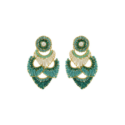 Brinco de Crochê Siren Chandelier Turquesa Ocean Dreams
