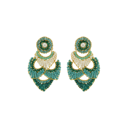 Brinco de Crochê Siren Chandelier Turquesa Ocean Dreams