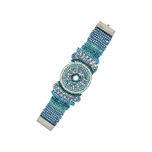 Bracelete de Crochê Ripples Maxi Azul Ocean Dreams