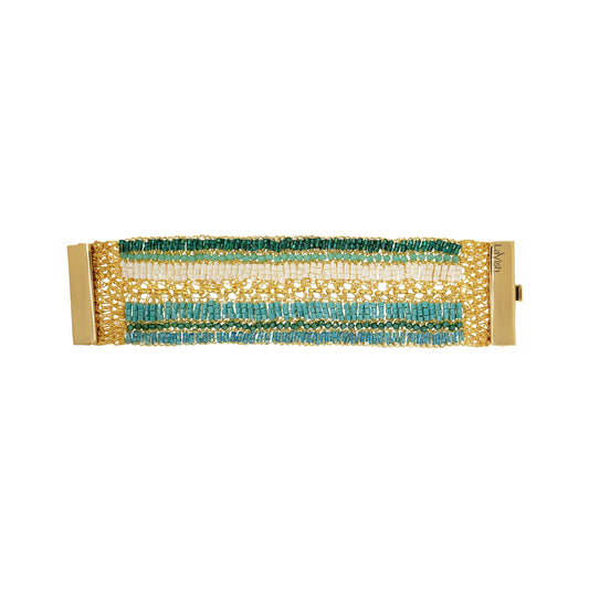 Bracelete de Crochê Tides Turquesa Ocean Dreams