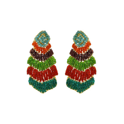 Brinco de Crochê Chevron Multi Color Ocean Dreams
