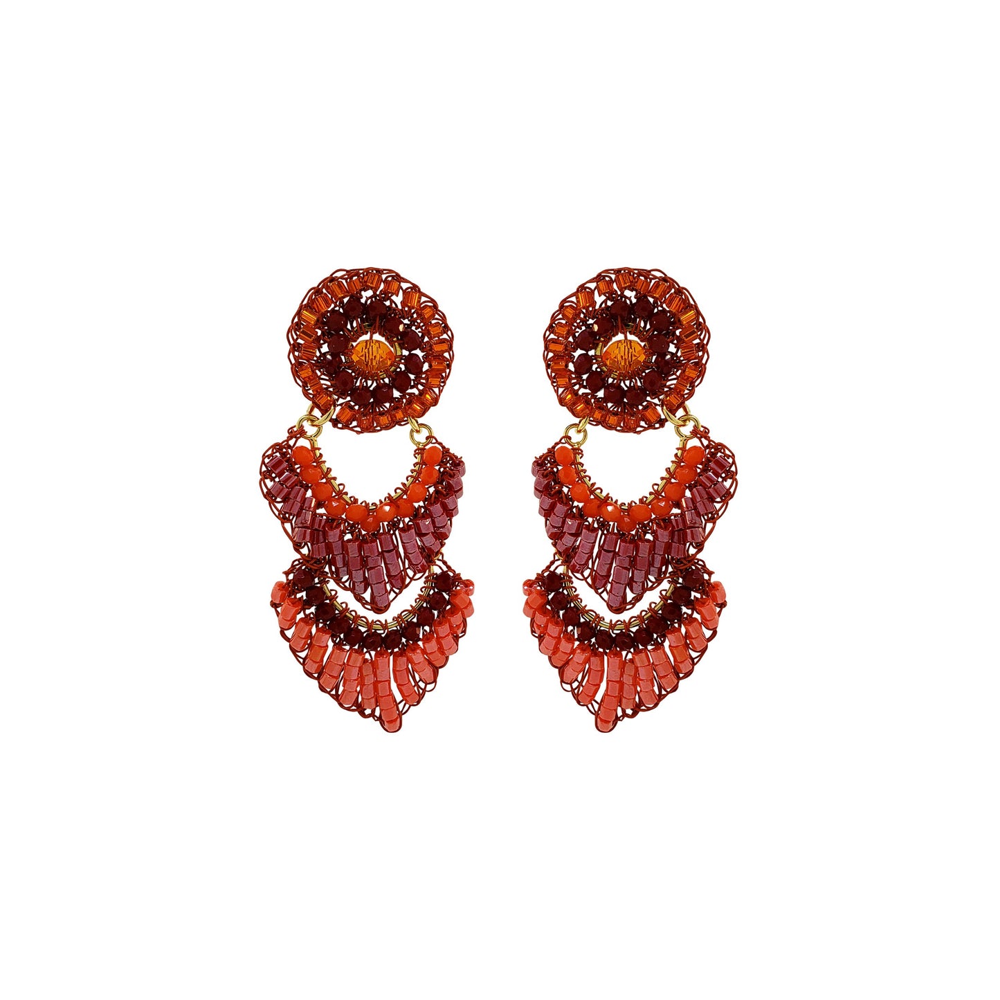 Brinco de Crochê Siren Coral Ocean Dreams