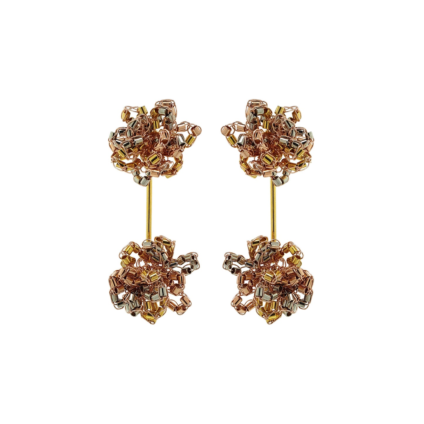 Brinco de Crochê Agatha Trio Gold