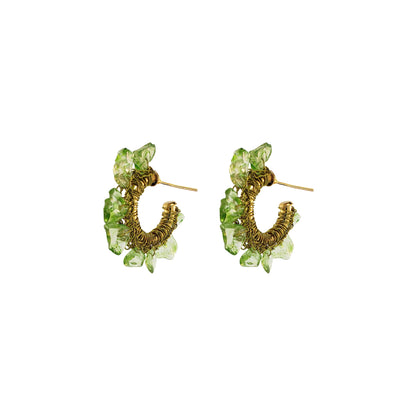 Brinco de Crochê Rocks Mini Hoops Verde Sale