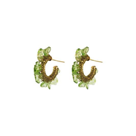 Brinco de Crochê Rocks Mini Hoops Verde Sale