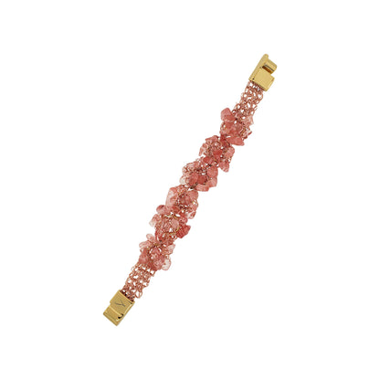 Bracelete de Crochê Rocks Cluster Rosa