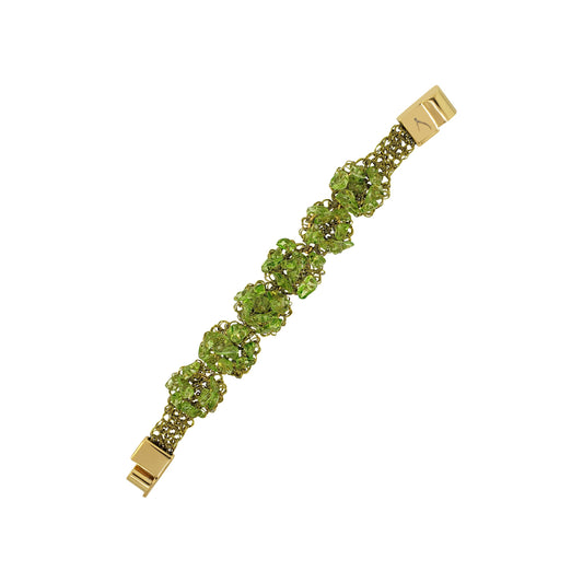 Bracelete de Crochê Rocks Cluster Verde