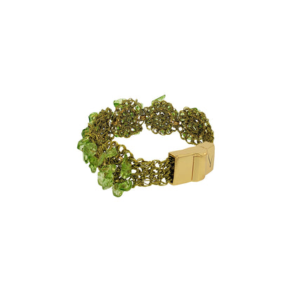 Bracelete de Crochê Rocks Cluster Verde