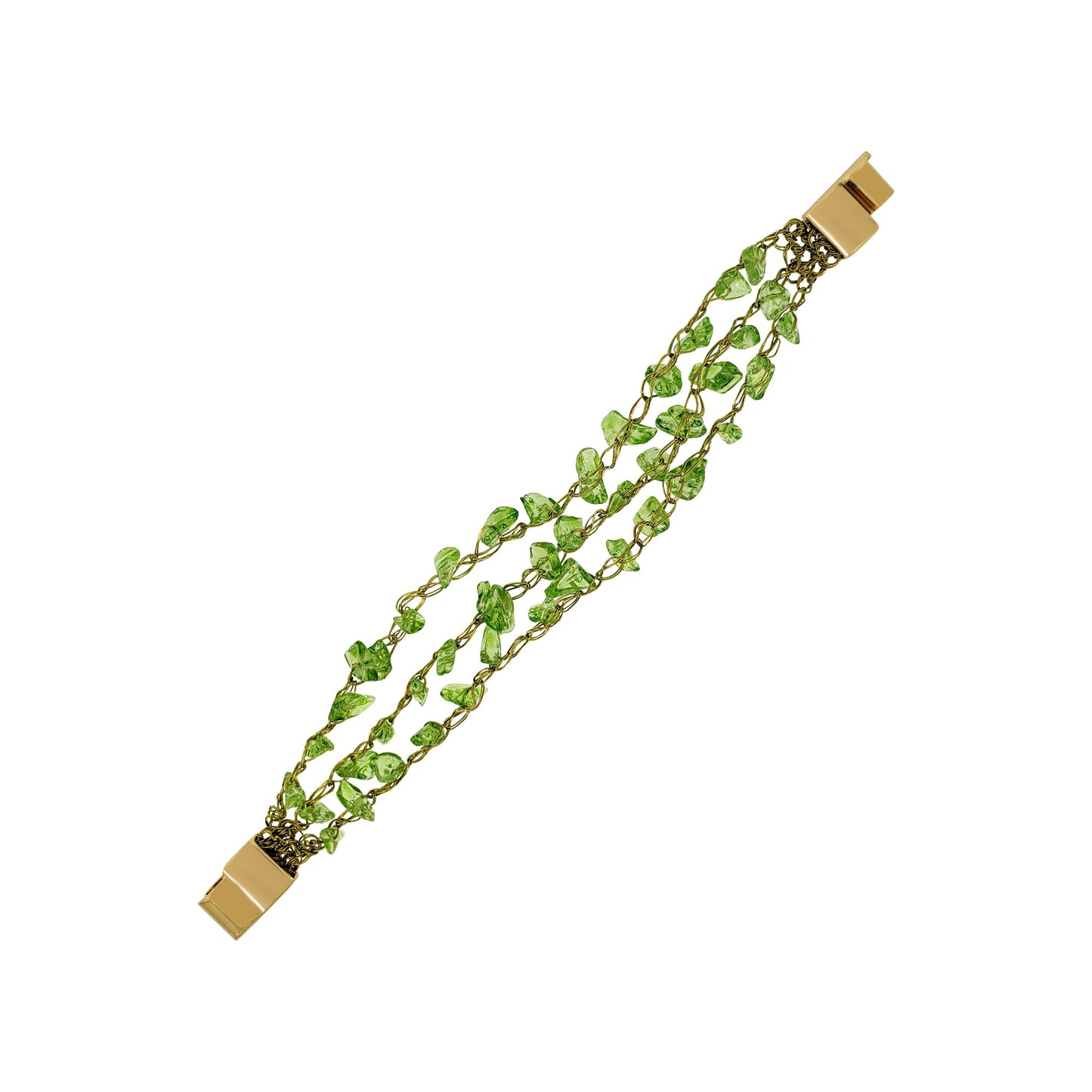 Bracelete de Crochê Rocks Strings Narrow Verde