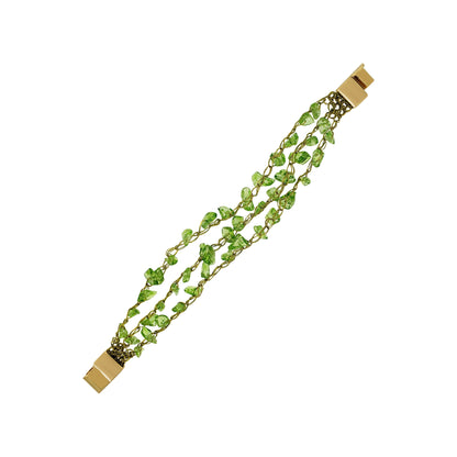 Bracelete de Crochê Rocks Strings Narrow Verde