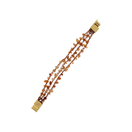Bracelete de Crochê Rocks Strings Narrow Laranja