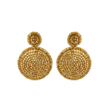 Brinco de Crochê Mandala Média All Gold