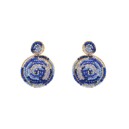 Brinco de Crochê Dahlia Sky Blue