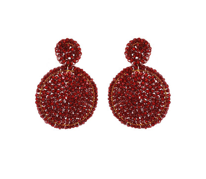 Brinco de Crochê Mandala Média Vermelho