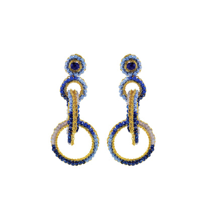 Brinco de Crochê Grace Sky Blue