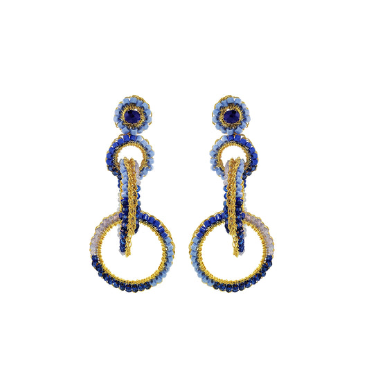 Brinco de Crochê Grace Sky Blue