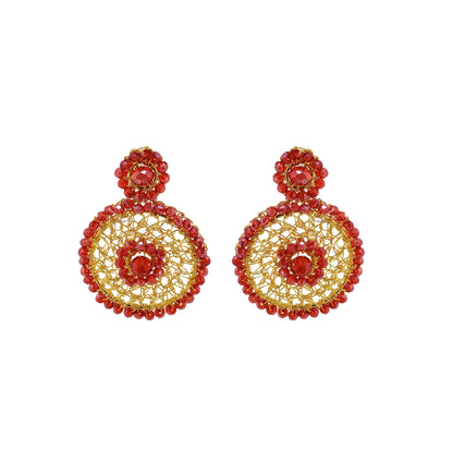Brinco de Crochê Minerva Drop Chronos Legacy Vermelho