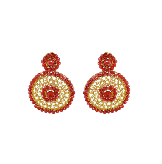 Brinco de Crochê Minerva Drop Chronos Legacy Vermelho