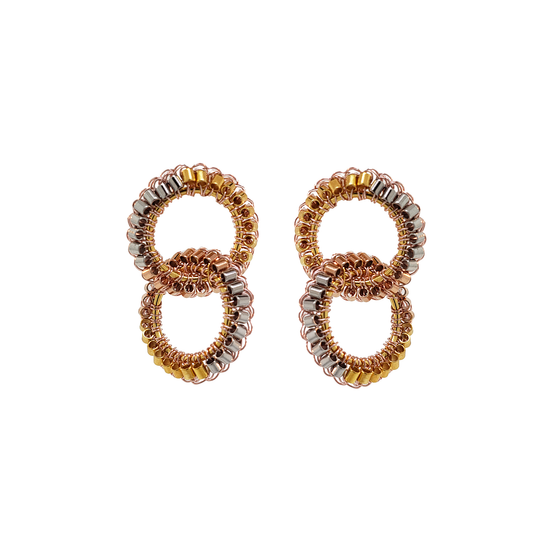 Brinco Elos Mini Trio Gold