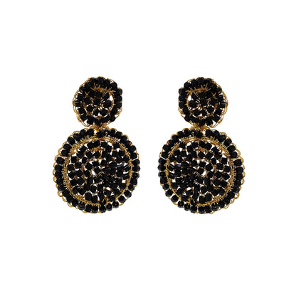 Brinco de Crochê Mandala Pequena Black