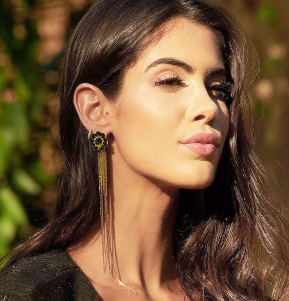 Brinco de Crochê Ponto de Luz com Franja Black