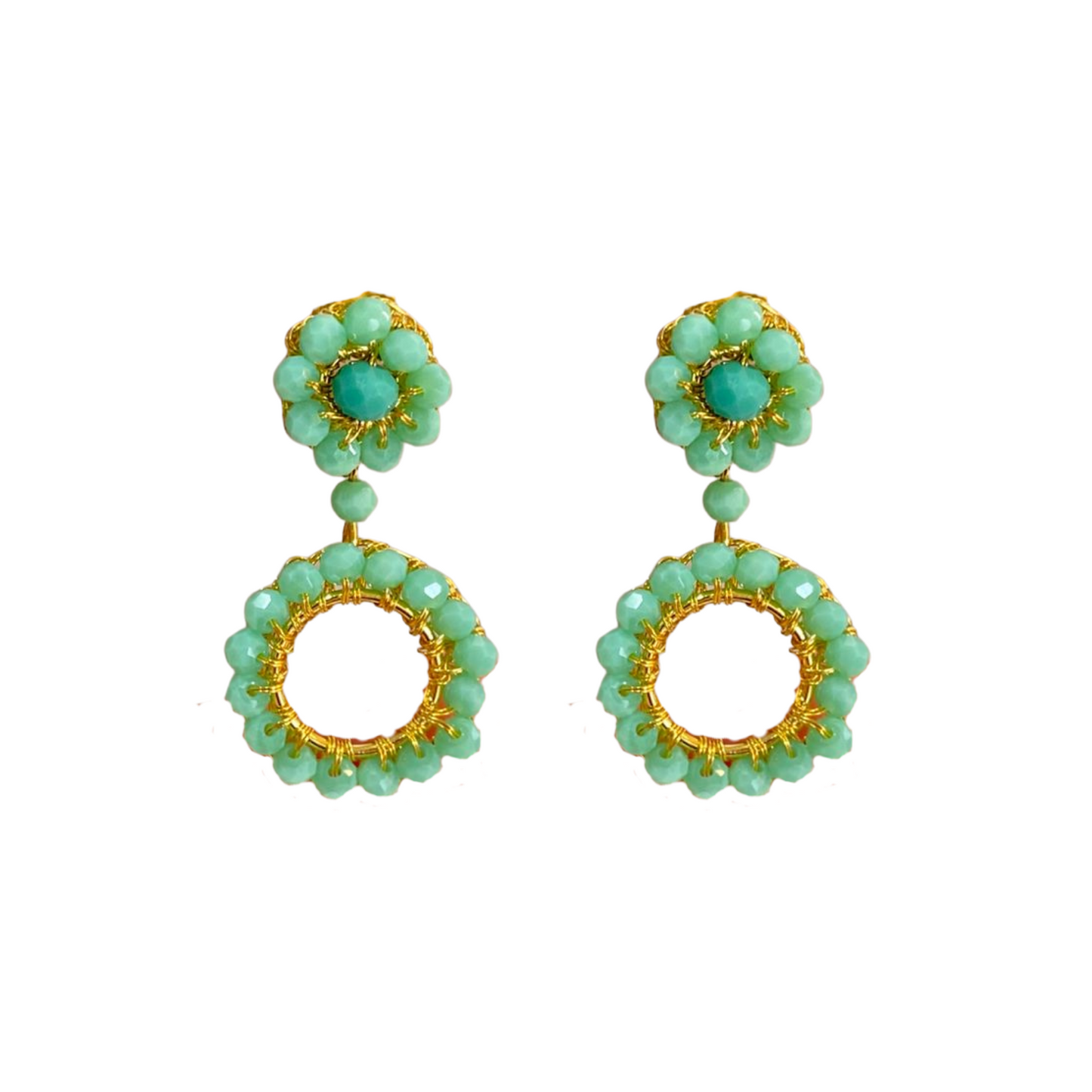 Brinco de Crochê Leah Mini Verde Sale