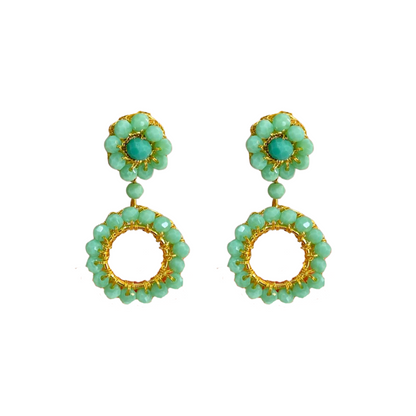 Brinco de Crochê Leah Mini Verde Sale