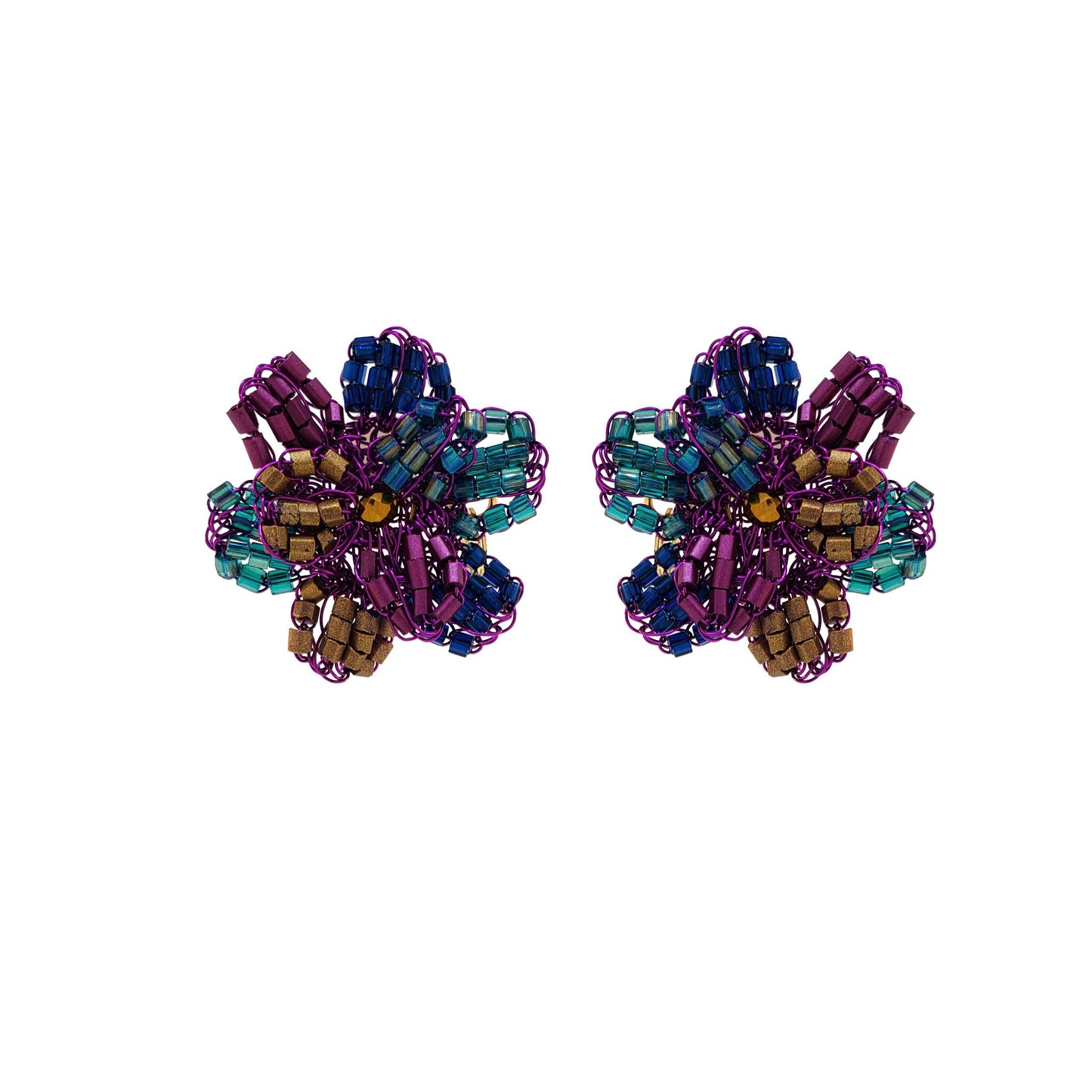 Brinco de Crochê Flor Pequena Amazon