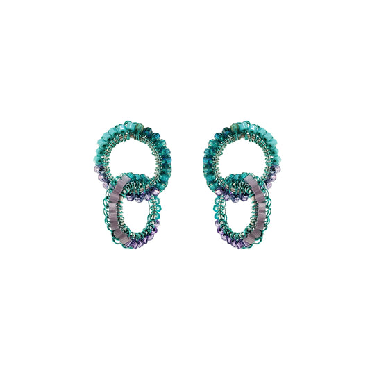 Brinco Nova Aurora Lilás e Verde