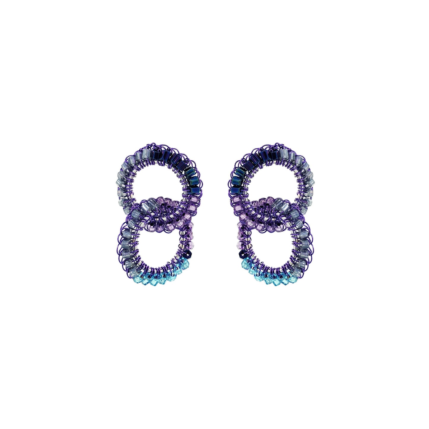 Brinco de Crochê Nova Aurora Lilás