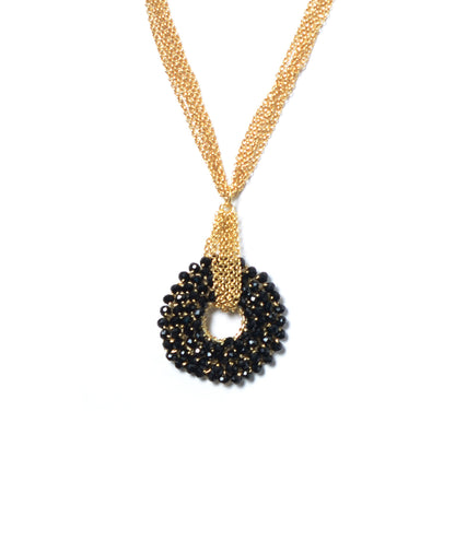 Colar de Crochê Pêndulo Preto