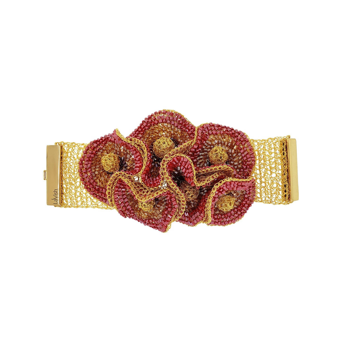 Bracelete de Crochê Buttercup Maxi Vermelho