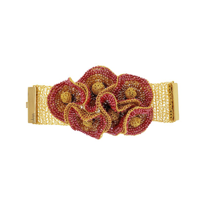 Bracelete de Crochê Buttercup Maxi Vermelho