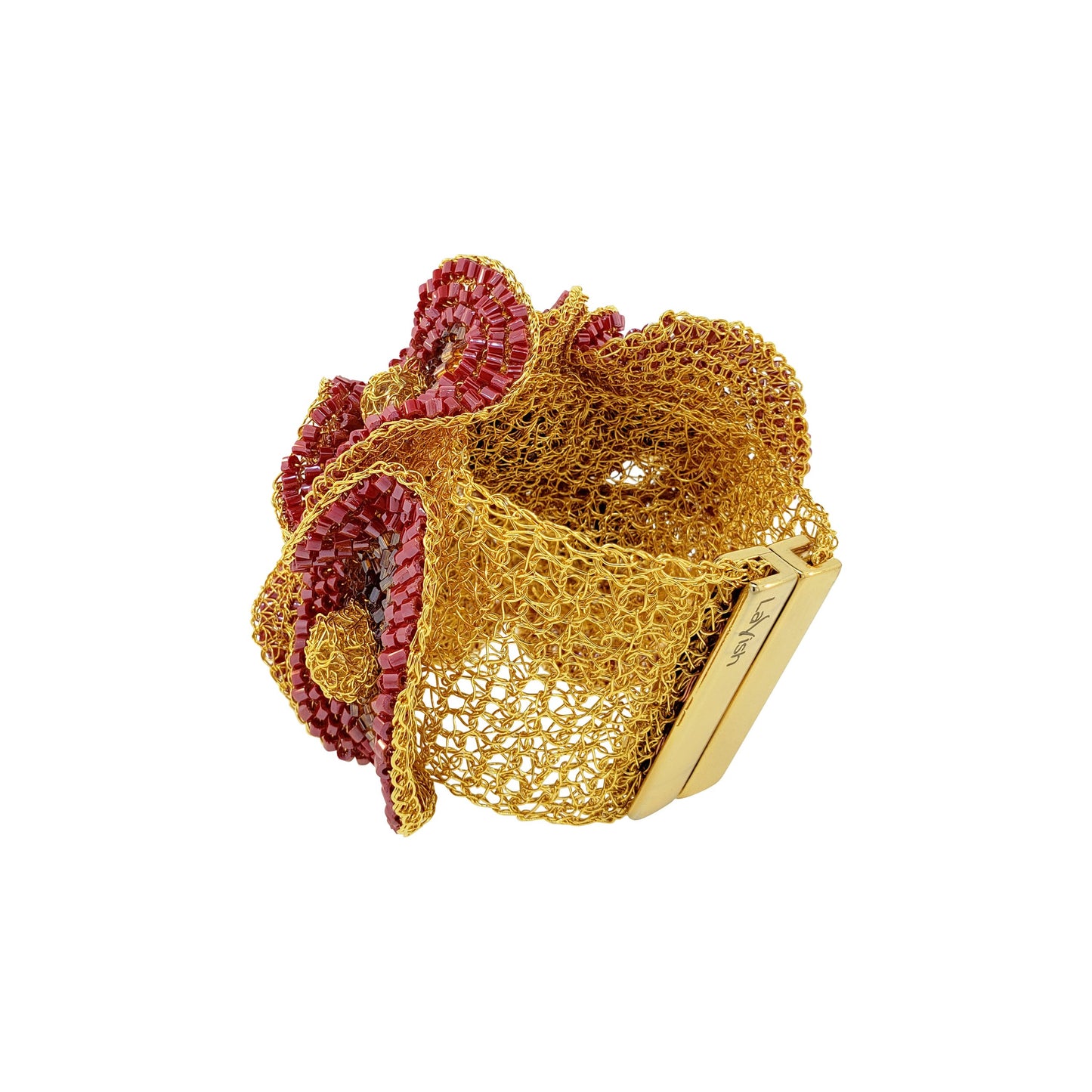 Bracelete de Crochê Buttercup Maxi Vermelho