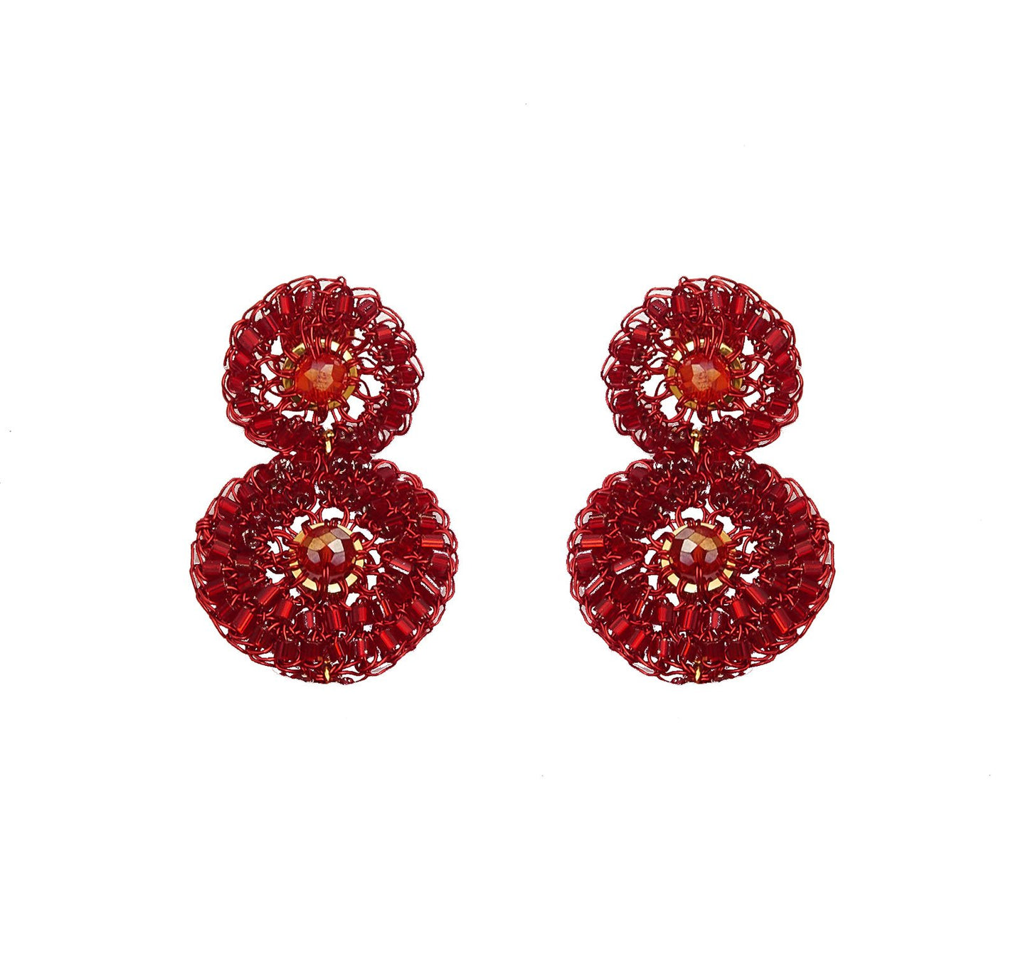 Brinco de Crochê Mini Red Velvet