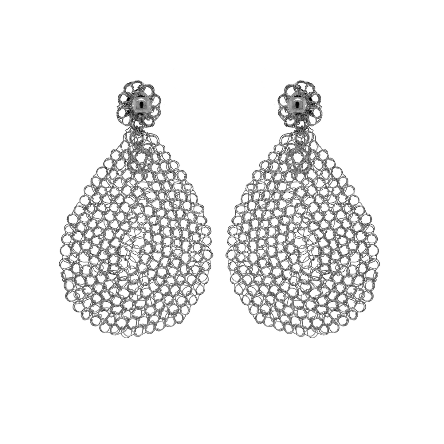 Brinco de Crochê Gota Palladium