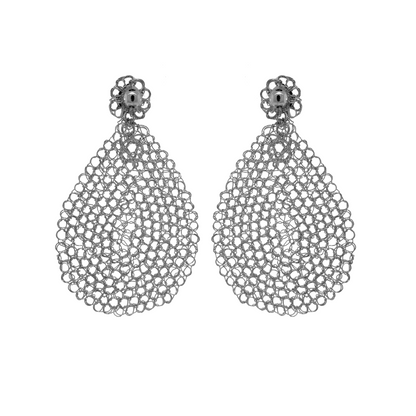 Brinco de Crochê Gota Palladium