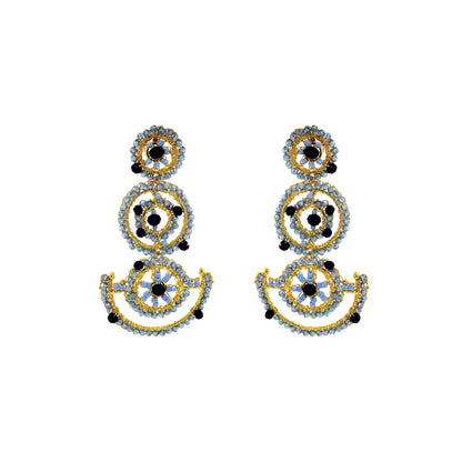 Brinco de Crochê Chronos Maxi Sky Blue