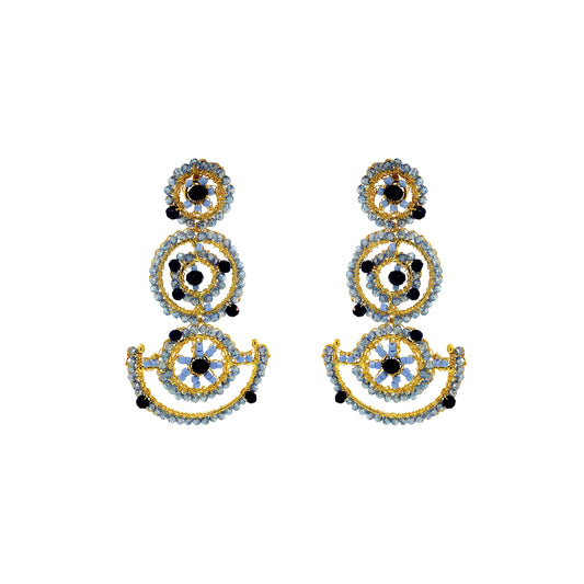 Brinco de Crochê Chronos Maxi Sky Blue