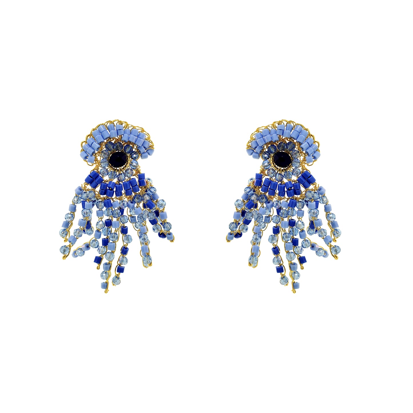 Brinco de Crochê Oceanus Sky Blue