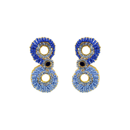 Brinco de Crochê Aura Maxi Sky Blue