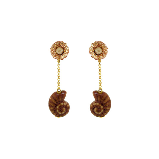 Brinco de Crochê Seashell Dangle Butter