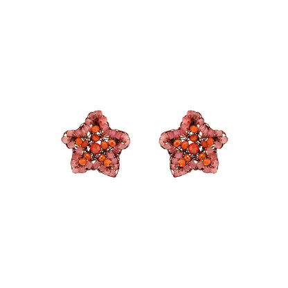 Brinco de Crochê Sea Star Mini Coral Bloom