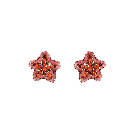 Brinco de Crochê Sea Star Mini Coral Bloom